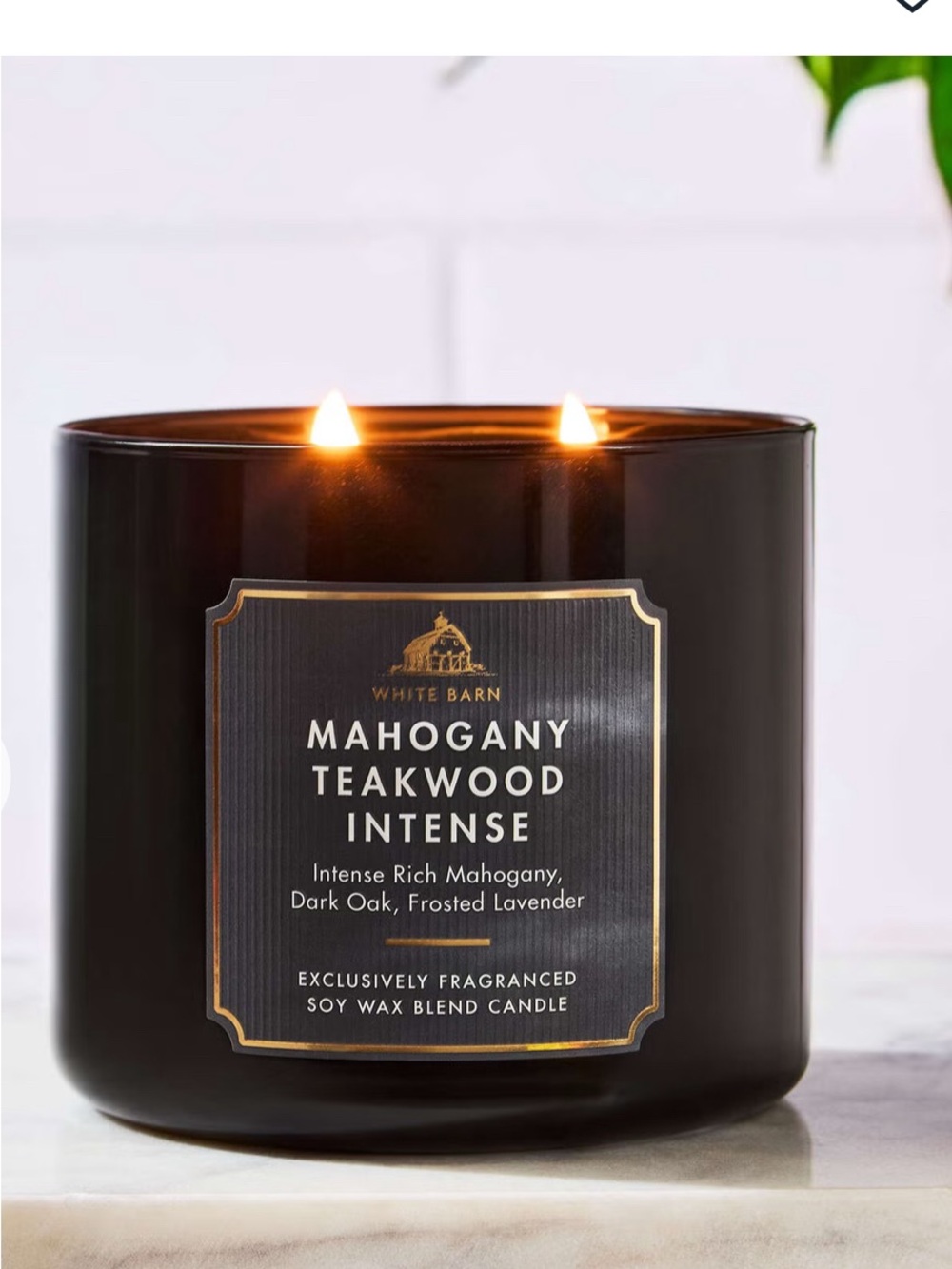 White Barn Mahogany Teakwood Intense 3-Wick Candle